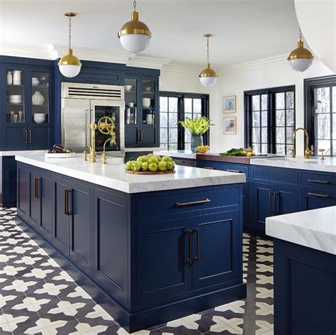 blue kitchen interior design